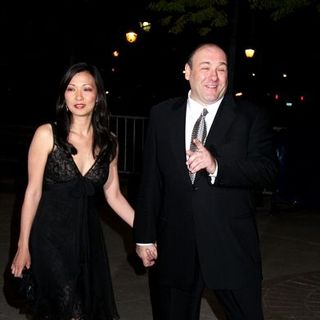 James Gandolfini;Deborah Lin; in 7th Annual Tribeca Film Festival - Vanity Fair Party - Arrivals