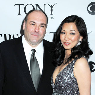 James Gandolfini;Deborah Lin; in 63rd Annual Tony Awards - Arrivals