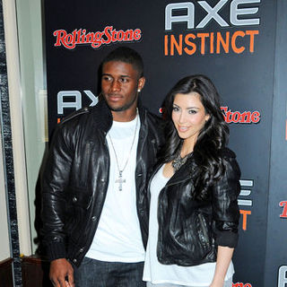Reggie Bush;Kim Kardashian; in Axe Instinct and Rolling Stone Magazine Present "The Power of Leather" Party - Arrivals