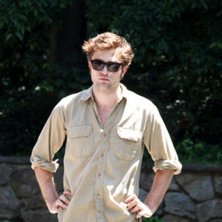 Robert Pattinson; in Robert Pattinson Filming "Remember Me" in Central Park on June 30, 2009