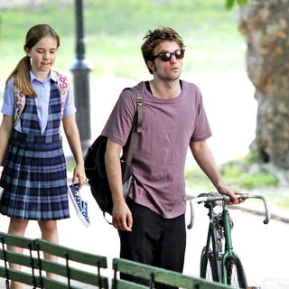 Robert Pattinson; in Robert Pattinson Filming "Remember Me" in Central Park on June 30, 2009