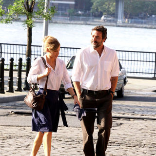 Jeffrey Dean Morgan and Hilary Swank Filming "The Resident" Movie in Brooklyn on July 1, 2009