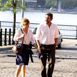 Jeffrey Dean Morgan, Hilary Swank in Jeffrey Dean Morgan and Hilary Swank Filming "The Resident" Movie in Brooklyn on July 1, 2009