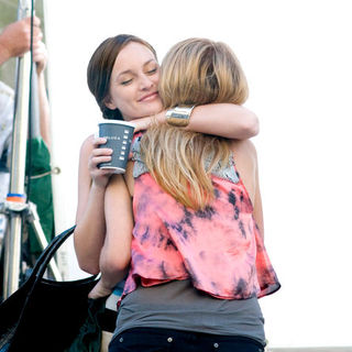 Leighton Meester;Blake Lively; in "Gossip Girls" Filming at the New York Metropolitan Museum of Art on July 13, 2009