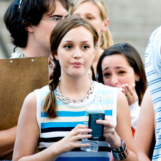 Leighton Meester; in "Gossip Girls" Filming at the New York Metropolitan Museum of Art on July 13, 2009