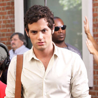 Penn Badgley; in "Gossip Girls" Filming on Location in Greenwich Village in New York on August 3, 2009