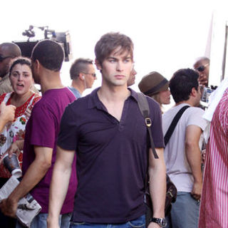 Chace Crawford; in "Gossip Girls" Filming on Location in Greenwich Village in New York on August 3, 2009
