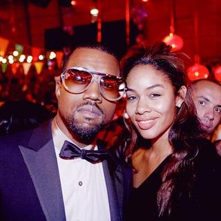 Kanye West;Alexis Phifer; in Paris Fashion Week - Spring/Summer 2008 - Celebrity Highlights
