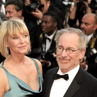 Steven Spielberg;Kate Capshaw; in 2008 Cannes Film Festival - "Indiana Jones and the Kingdom of the Crystal Skull" Premiere - Arrival