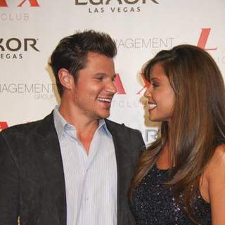 Nick Lachey;Vanessa Minnillo; in Nick Lachey and Vanessa Minnillo Birthday Celebration at Lax Nightclub in Las Vegas
