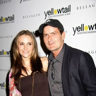 Charlie Sheen;Brooke Mueller; in Yellowtail Sushi Restaurant and Bar Grand Opening Celebration - Arrivals