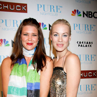 Sarah Lancaster;Yvonne Strahovski; in NBC's "Chuck" Season 2 Launch Party - Arrivals