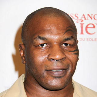 Mike Tyson; in "Criss Angel Believe" by Cirque du Soleil Opening Night - Black Carpet Arrivals