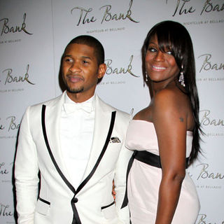 Usher;Tameka Foster; in New Year's Eve Celebration Hosted by Usher at The Bank Nightclub Las Vegas on December 31, 2008