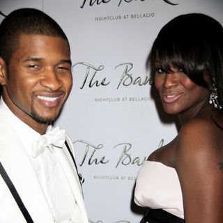 Usher;Tameka Foster; in New Year's Eve Celebration Hosted by Usher at The Bank Nightclub Las Vegas on December 31, 2008