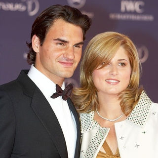 Roger Federer, Mirka Vavrinec in 2005 Laureus World Sports Award - Show Arrivals