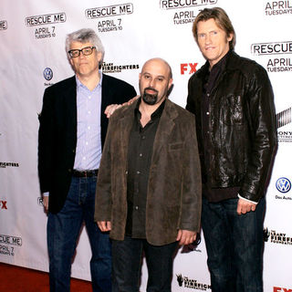 Peter Tolan;Jim Serpico;Denis Leary; in "Rescue Me" Season 5 New York City Premiere - Arrivals