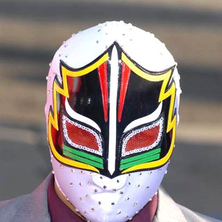 Mascarita Sagrada; in Nacho Libre Premiere in Los Angeles