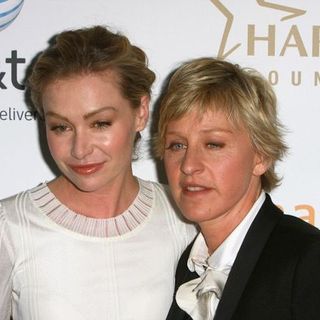 Ellen DeGeneres;Portia de Rossi; in 19th Annual GLAAD Media Awards - Red Carpet