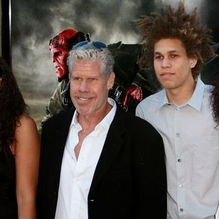 Ron Perlman, Blake Perlman, Brandon Perlman, Opal Perlman in 2008 Los Angeles Film Festival - "Hellboy II: The Golden Army" Premiere - Arrivals