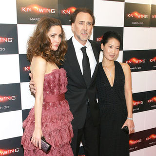 Nicolas Cage, Rose Byrne, Alice Kim in "Knowing" New York Premiere - Arrivals