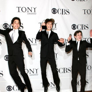 David Alvarez;Kiril Kulish;Trent Kowalik; in 63rd Annual Tony Awards - Press Room