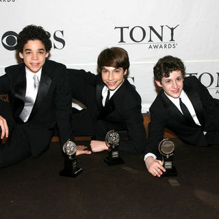 David Alvarez;Kiril Kulish;Trent Kowalik; in 63rd Annual Tony Awards - Press Room