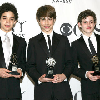 David Alvarez;Kiril Kulish;Trent Kowalik; in 63rd Annual Tony Awards - Press Room