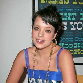Lily Allen; in Lily Allen Signing at the Last Christmas I Gave You My Art store in Earlham Street