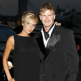David Beckham, Victoria Adams in 2007 Sport Industry Awards in London