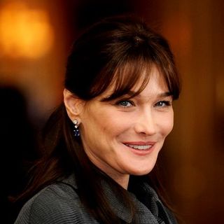 Carla Bruni in French President Nicolas Sarkozy Visits England on March 26, 2008