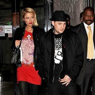 Paris Hilton and Benji Madden Depart From the Sanderson Hotel in London on April 15, 2008
