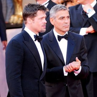 George Clooney, Brad Pitt in 65th Annual Venice Film Festival - "Burn After Reading" - Premiere