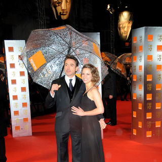 Robert Downey Jr.;Susan Levin; in 2009 Orange British Academy of Film and Television Arts (BAFTA) Awards - Arrivals