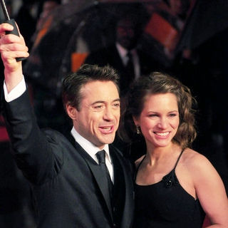 Robert Downey Jr.;Susan Levin; in 2009 Orange British Academy of Film and Television Arts (BAFTA) Awards - Arrivals