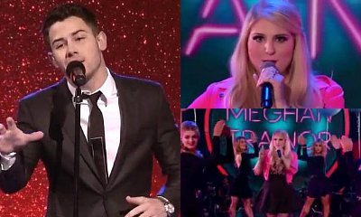 Video: Nick Jonas and Meghan Trainor Perform on 'DWTS' Finale