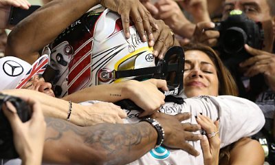 Nicole Scherzinger Hugs and Kisses Boyfriend Lewis Hamilton After F1 Title Win