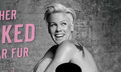 Pink Ditches Her Clothes for PETA's Latest Ad