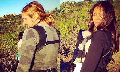 Zoe Saldana Shares First Pics of Twin Sons Cy and Bowie