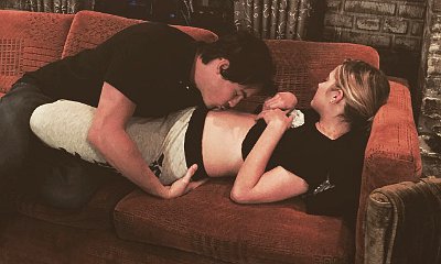 Ashley Benson and Tyler Blackburn Goofing Around With 'Baby Bump' Pictures