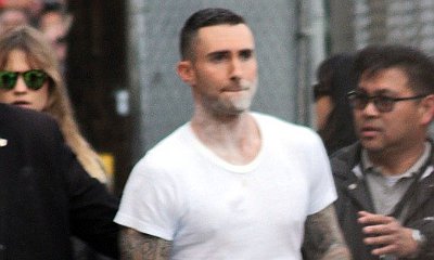 Adam Levine Flour-Bombed Outside 'Jimmy Kimmel Live!'