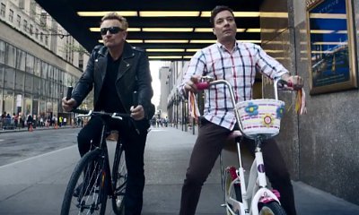 Video: Bono Spoofs Bike Accident With Jimmy Fallon, Busks With U2 in Subway Station