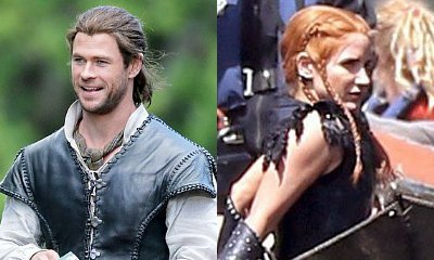 First Look at Chris Hemsworth and Jessica Chastain on 'The Huntsman' Set