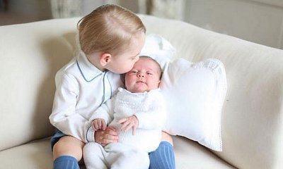 Prince George Kisses Princess Charlotte in New Family Picture