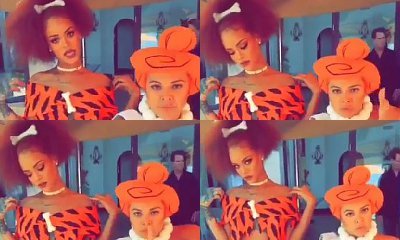 Rihanna Dresses as Pebbles at Her Niece's Flintstones-Themed Birthday Party