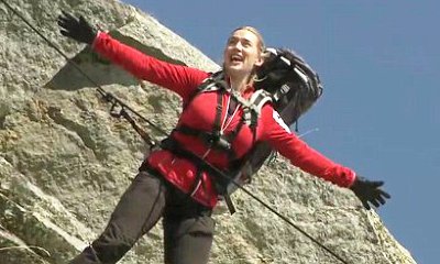 Kate Winslet Recreates Famous 'Titanic' 'I'm Flying' Scene