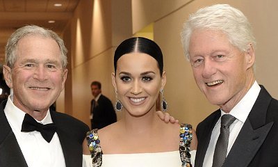 Katy Perry Poses With Bill Clinton and George W. Bush, Jokes She May Be the Next President