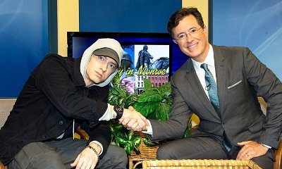 Stephen Colbert Interviews Eminem on Monroe Public Access Television