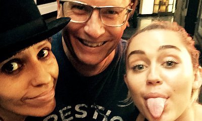 Miley Cyrus Pictured in Studio With Linda Perry