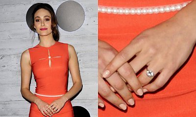 Emmy Rossum Shows Off Engagement Ring, Is in No Rush to Wed